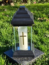 Grablaterne Grablampe Grableuchte Bronze Grabschmuck Grablicht Kerze