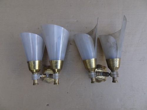 Paar wandlampen plastikschirme - paar,