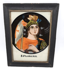 Antikes Hinterglasbild