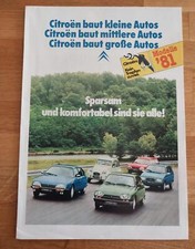 Citroen Programm 1981, CX - GSA, Visa, 2 CV - PROSPEKT