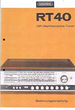 Grundig Bedienungsanleitung für RT 40  Copy