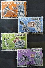 Motiv Olympiade Mexico 1968 Rwanda 4 x Hürdenlauf Speerwurf Hammerwurf Sprint