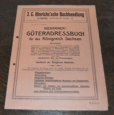 Reklame um 1910 Niekammer's Güteradressbuch Königreich Sachsen m. Probedruck