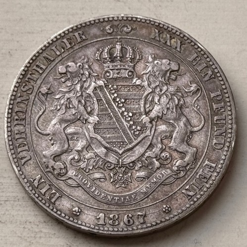 Taler 1867 sachsen johann - taler, b