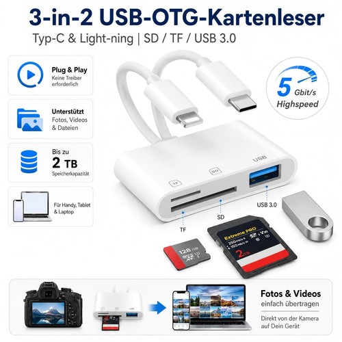 Kartenleser für iphone - sd,