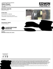 edwin rosen 1 ticket E-werk köln 08.10.25