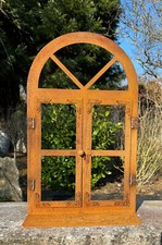 Edelrost Rundbogen Fenster 60