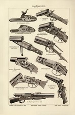 Jagdgewehre historischer Druck
