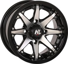 HL10 Wheel Gloss Blk Machined