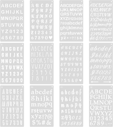 Buchstaben schablone stück - 12,