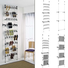 Teleskop-Schuhregal Garderobe Stiefelregal mit Stangen Regale Aufbewahrung 4stil
