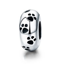 Charm Stopper Ring Pfoten 925 Silber - Anhänger passt auch für Pandora Armband
