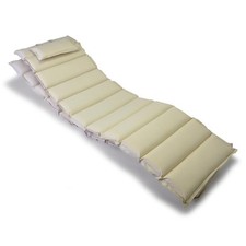 Divero 2x Liegenauflage Polster Kopfkissen Sauna Garten Terrasse gesteppt creme