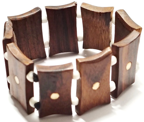 Holz armband breit - holz,