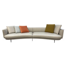 Walter Knoll Sofa Maaru 850 Leder Elen 1218 Cosy Grey Beige Gestell 
