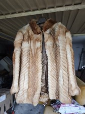 Rot Fuchs Pelz Mantel Damen 42