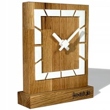 Echt Holz Standuhr Eiche Weiß