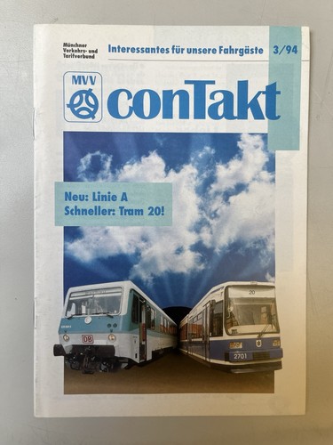Mvv contakt 1994 sonderheft - mvv, 3/1994