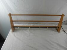 Wandgarderobe Mid Century Messing Garderobe Hakenleiste Buche Alu 50/60 -er 23b2