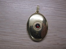 Wunderschönes altes Medaillon 935 Silber-vergoldet für 2 Bilder mit Granat!