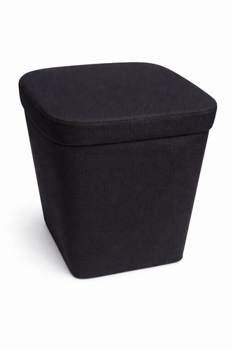 Stoffhocker schwarz für