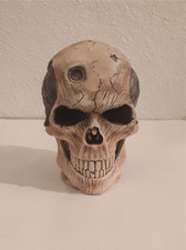 TOTENSCHÄDEL TOTENKOPF SKULL DEKO HALLOWEEN GOTHIC HANDGEFERTIGT HANDBEMALT 