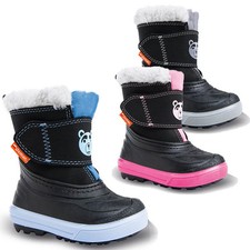 DEMAR Kinder Winterstiefel Winterschuhe mit WOLLE Schneestiefel Snowboots BEAR