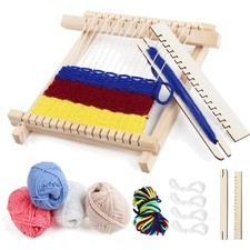 Weben Kinder Set DIY Holz Webrahmen 22x17cm Zubehör Farben