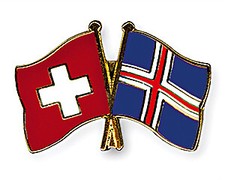 Schweiz island flaggen pin - schweiz,