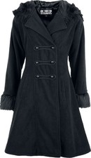 Poizen Industries Mantel Damen Eirwen Coat schwarz Gothic, Rockabilly, Romantik