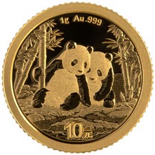 Chinese Panda 1 gram Fine Gold