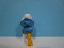 Erkennst du deinen Schlumpf  EDDS 1981  Musikus kurze gelb/orange Flöte 100% Ori