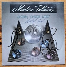 Modern Talking Orig Autogramm signiert Dieter Bohlen Thomas Anders Vinyl 7"