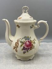 PORZELLAN KAFFEE KANNE MIT BLUMEN DEKOR