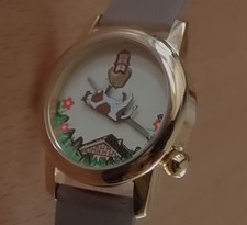 KUH UHR BAUERNHOF ALLGÄU ALPEN - RARITÄT  FILIGRAN AKTEO NOMEUHR