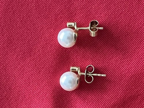 Ohrstecker mit akoya perle - ohrstecker, akoya-perle