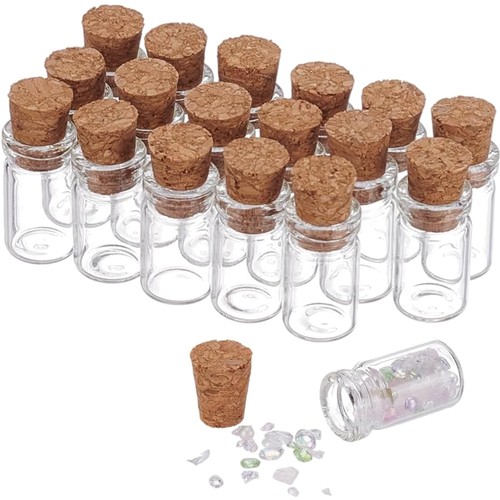 Mini glasflaschen mit kork - glasflaschen,