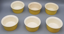 Villeroy & Boch Luxembourg 6x alte SOUFFLEFÖRMCHEN gelb Rillen gebraucht