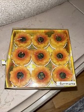 Formano 9 Stück Kerzen Motivkerzen Ø 4 cm Teelichte Kerze Sonnenblume