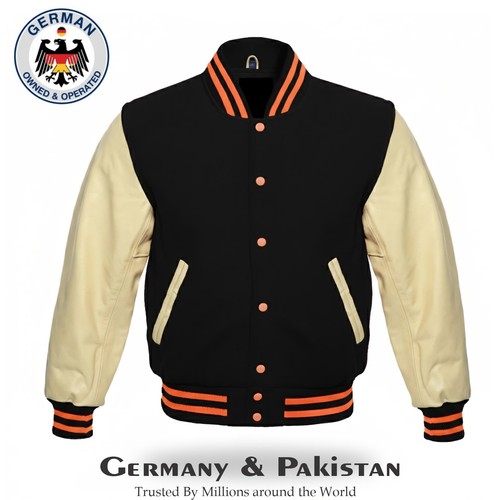 Varsity letterman black wool - varsity,