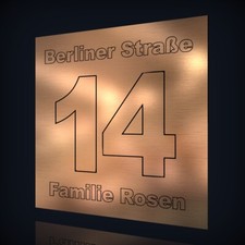 HAUSNUMMER NAMENSSCHILD IN