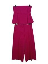ZARA Strick Twin Set Damen Twin Set Gr. DE 40 pink Casual-Look