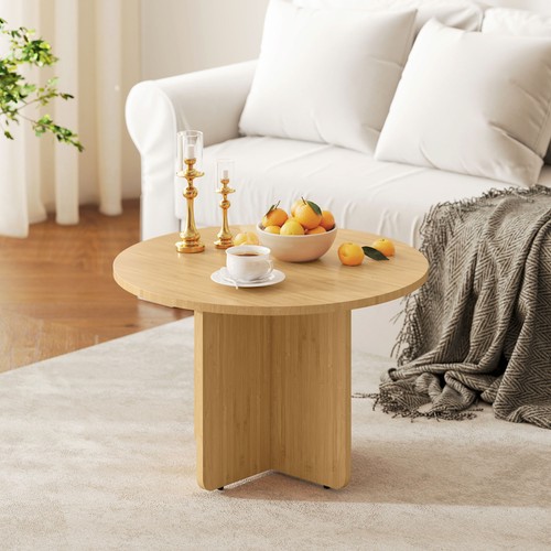 Homcom couchtisch rund ø66 - rund, cm