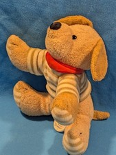 Spieluhr Sterntaler Hund  mit Melodie: LaLeLu... beige gestreift  Zipper fehlt !