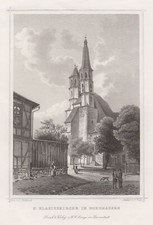 Nordhausen Thür. Original Stahlstich Foltz 1850