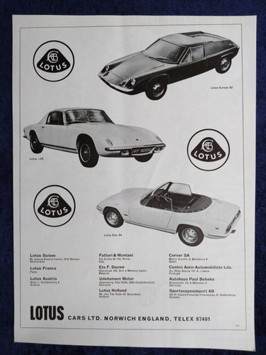 Lotus europa elan 2s - elan, +2s