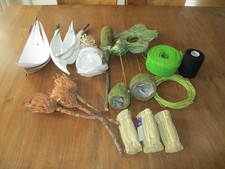 21x Natur Deko Floristikbedarf Schalen Trockenblume Moosstecker Bänder