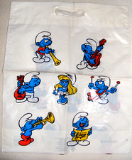 Plastiktüte Plastikbeutel Tragetasche Arielle die Schlümpfe von Peyo Lizenz alt