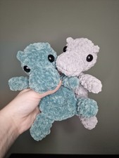 2er Set, Nilpferd, handmade