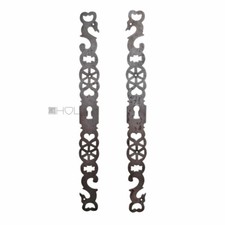 Eisen Möbelbeschlag Set antik Schlüsselschild alt Stahlblech Gründerzeit